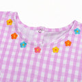 Mumetaz Toddler Girls Ruffle Sleeveless Floral Dress Purple Plaid Size 4-5T by Deal US