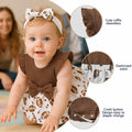 Chichoo Baby Girl Football Ruffle Sleeveless Romper Dress Headband Size 12-18M by Deal US