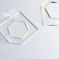 Hexagon Honeycomb Cutting Board Charcuterie Handle Template Acrylic 2" by Deal US