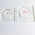 Hexagon Honeycomb Cutting Board Charcuterie Handle Template Acrylic 2" by Deal US
