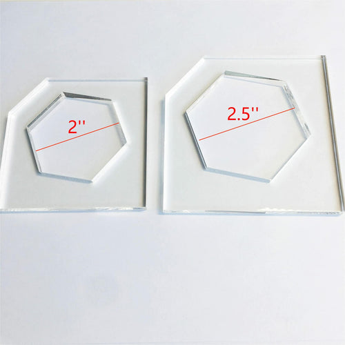 Hexagon Honeycomb Cutting Board Charcuterie Handle Template Acrylic 2" by Deal US