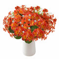 WOBUBU 14'' Artificial Fall Flowers 12 Bundles Orange UV Resistant by Deal US