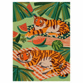 Graphinee 1000pcs Summer Tiger Jigsaw Puzzle Colorful Animal Paper Puzzle by Deal US