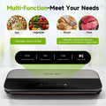 Amz Jet Food Sealer Vacuum Sealer Stainless Steel LED Touch 50Bags Grayish Black by Deal US