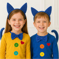 Bonviv Blue Cat Costume Set Ears Bow Tie Tail Kids Adults Halloween by Deal US