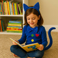 Bonviv Blue Cat Costume Set Ears Bow Tie Tail Kids Adults Halloween by Deal US