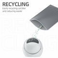 ESTHELLO Cat Litter Mat Large Honeycomb Double Layer Gray 36x30 by Deal US