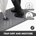 JEEDOVIA Door Mat Indoor Non-Slip Rubber Backing Heavy Duty Grey 36x59 by Deal US
