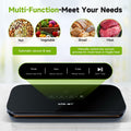 Amz Jet Vacuum Sealer Food LED Touch Digital Display Tempered Glass Black 50Bags by Deal US