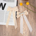 Aileam 2PCS Velvet Hair Bows Ivory Beige Big Fall Alligator Clips by Deal US