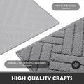 JEEDOVIA Door Mat Indoor Non-Slip Rubber Backing Heavy Duty Grey 36x59 by Deal US