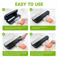 Amz Jet Food Sealer Vacuum Sealer Stainless Steel LED Touch 50Bags Grayish Black by Deal US