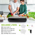 Amz Jet Food Sealer Vacuum Sealer Stainless Steel LED Touch 50Bags Grayish Black by Deal US