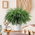 HUZIYAHAN Christmas Norfolk Pine Stems 18in Green Branches 8 Count by Deal US