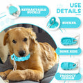 Jieffifa Indestructible TPR Dog Chew Toy with Suction Cup Blue by Deal US