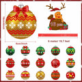 gisgfim 16 Pc Christmas Wooden Ornaments Set Red Green Gold Balls by Deal US