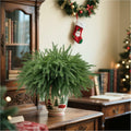 JDKPK 12 Pcs Norfolk Pine Branch 18" Artificial Greenery Green by Deal US