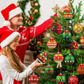 gisgfim 16 Pc Christmas Wooden Ornaments Set Red Green Gold Balls by Deal US