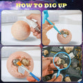 Hiawbon Gemstones Dig Kit 6 Planets 12 Skulls 18 Gems Space Kit by Deal US