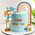 HAVAGDTM Blue Orange Foam Rainbow Cake Toppers Mini Balls 17 pcs by Deal US
