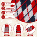 KCFESTIHUE Dog Sweater Plaid Knit Turtleneck Pullover Red Blue Size XS by Deal US