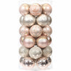 Sea Team 60mm Rose Gold Painted Sparkling Christmas Ornaments Balls 30pcs