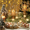 Sea Team 60mm Rose Gold Painted Sparkling Christmas Ornaments Balls 30pcs by Deal US