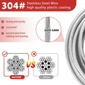 HaiYUAN Dog Tie Out Cable Steel Wire with Clips Blue 10-30 FT Heavy Duty by Deal US
