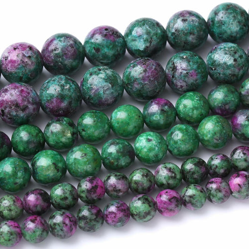 Airheartwx 12MM Red Green Round Loose Natural Gem Crystal Beads by Deal US