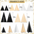WHQXFDZ 5pcs Wooden Christmas Tree Decor Farmhouse Ornaments Black White by Deal US
