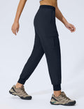Women's Cargo Joggers Lightweight Hiking Pants Zipper Pockets Navy Size XL by Deal US