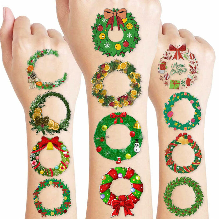 MeoIsDaBest Merry Christmas Temporary Tattoos Xmas Stickers 10 Sheets 100 PCS by Deal US