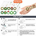 MeoIsDaBest Merry Christmas Temporary Tattoos Xmas Stickers 10 Sheets 100 PCS by Deal US