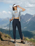 Women's Cargo Joggers Lightweight Hiking Pants Zipper Pockets Navy Size XL by Deal US