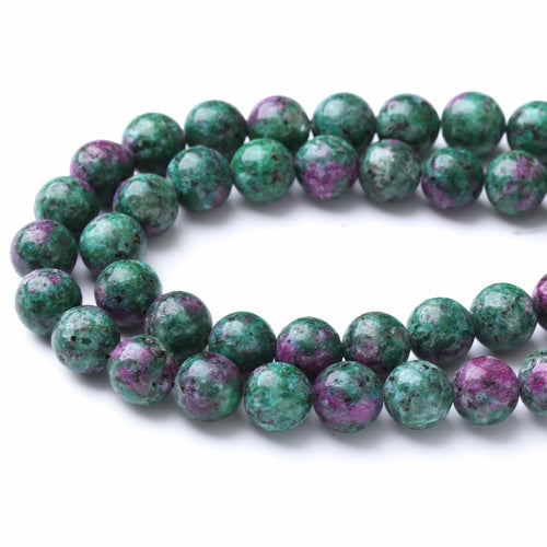 Airheartwx 12MM Red Green Round Loose Natural Gem Crystal Beads by Deal US