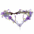 MOSTORY Purple Flower Fairy Crown Woodland Elf Headpiece Floral Circlet by Deal US