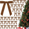 BeapTcely 30 Pcs Velvet Christmas Wreath Bows 5x7in Camel 1" Width