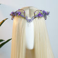 MOSTORY Purple Flower Fairy Crown Woodland Elf Headpiece Floral Circlet by Deal US