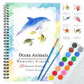 SLWBZ Watercolor Workbooks Painting Kit Thanksgiving Turkey with Paint Set by Deal US