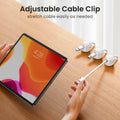 LOTUNY Cable Clips Adjustable Cord Holder White 8 Pack Adhesive by Deal US