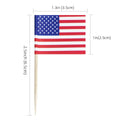 Foocal Cake Topper Flags Ukraine US Paper 1.3x1in 200pcs with Toothpicks by Deal US