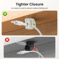 LOTUNY Cable Clips Adjustable Cord Holder White 8 Pack Adhesive by Deal US