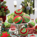 SY Super Bang Christmas Ball Ornaments 15PCS Red Green 80MM by Deal US
