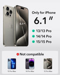 ESR Waterproof Phone Pouch for iPhone 13/14/15 Pro IPX8 2 Pack Black/Clear by Deal US