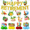 delaimastor Beach Retirement Party Decorations Banner Honeycomb Swirl 13pcs by Deal US