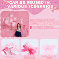 YCZYCZ Pink Satin Bow Wall Decor Garland 24PCS DIY Party Decorations by Deal US