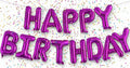 HOUSE OF PARTY Happy Birthday Balloon 16in Hot Pink Mylar Foil by Deal US