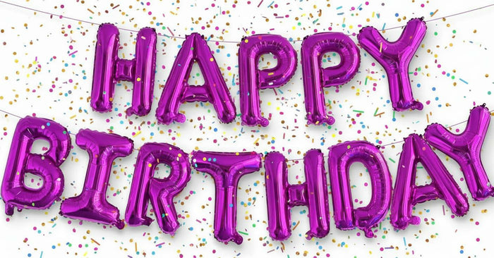 HOUSE OF PARTY Happy Birthday Balloon 16in Hot Pink Mylar Foil by Deal US