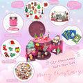 DZLHQON 2025 Kids DIY Christmas Organizer Bucket Pink Stickers Mini Toys by Deal US