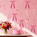 YCZYCZ Pink Satin Bow Wall Decor Garland 24PCS DIY Party Decorations by Deal US